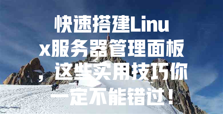 快速搭建Linux服务器管理面板,这些实用技巧你一定不能错过! 一