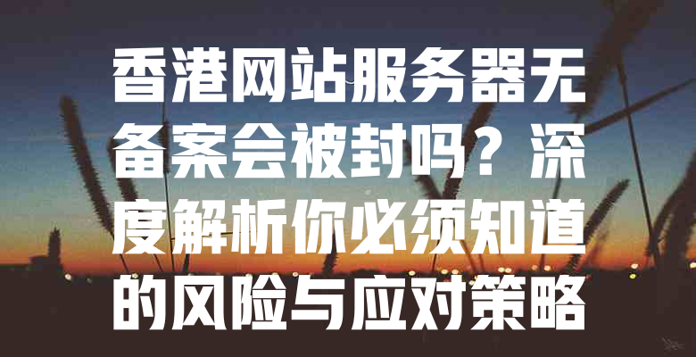 香港网站服务器无备案会被封吗？深度解析你必须知道的风险与应对策略！ - 欧站网