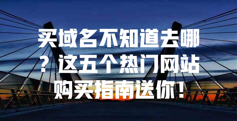 买域名不知道去哪?这五个热门网站购买指南送你! 一