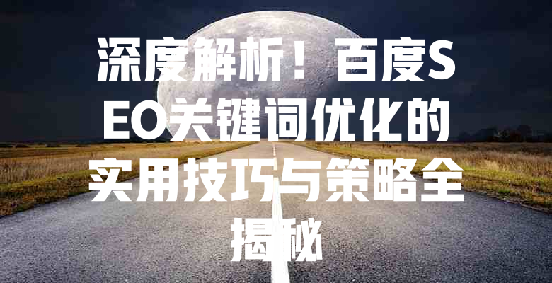 深度解析!百度SEO关键词优化的实用技巧与策略全揭秘 一