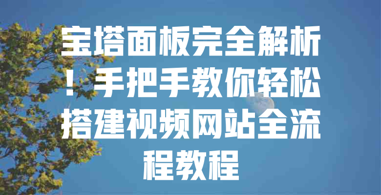 宝塔面板完全解析!手把手教你轻松搭建视频网站全流程教程 一