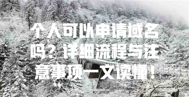 个人可以申请域名吗?详细流程与注意事项一文读懂! 一