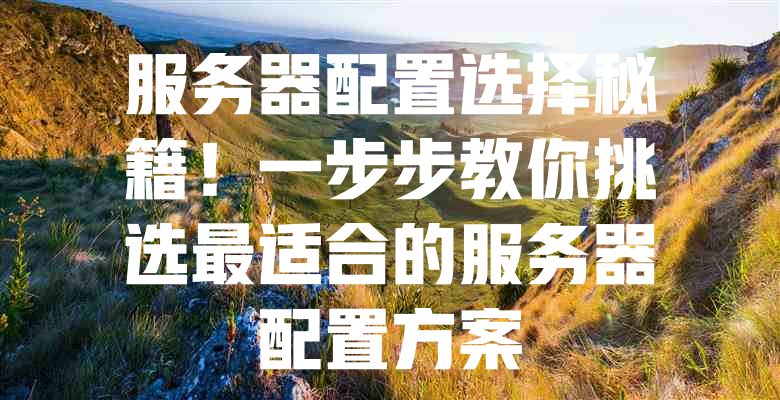 服务器配置选择秘籍!一步步教你挑选最适合的服务器配置方案 一