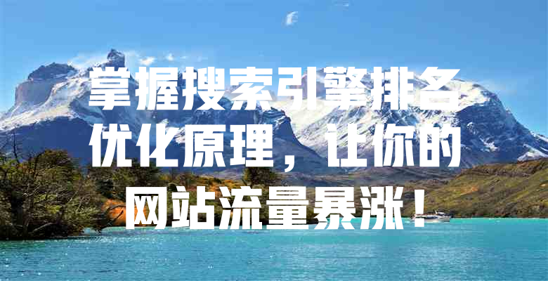 掌握搜索引擎排名优化原理,让你的网站流量暴涨! 一