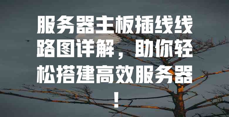 服务器主板插线线路图详解,助你轻松搭建高效服务器! 一