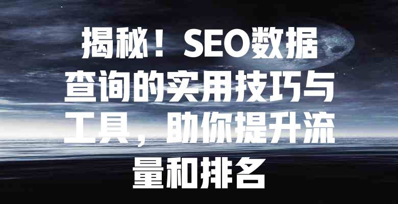 揭秘!SEO数据查询的实用技巧与工具,助你提升流量和排名 一