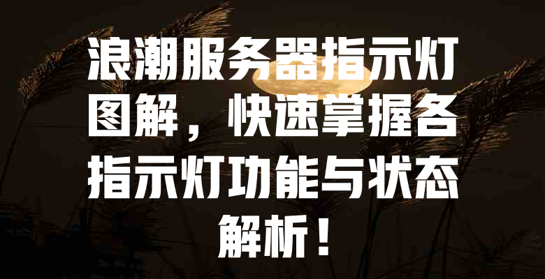 浪潮服务器指示灯图解,快速掌握各指示灯功能与状态解析! 一