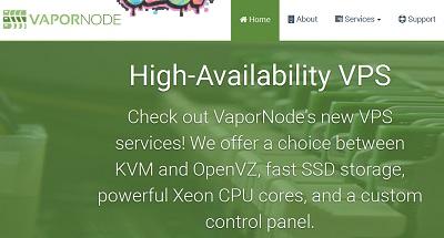 vapornode-$7/KVM/1G内存/30gSSD/2T流量/凤凰城-欧站网