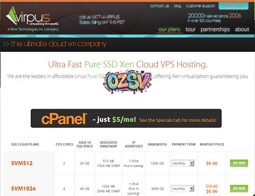 virpus-$5/4核/Xen/1g内存/40gSSD/3T流量/2IP/西雅图-欧站网