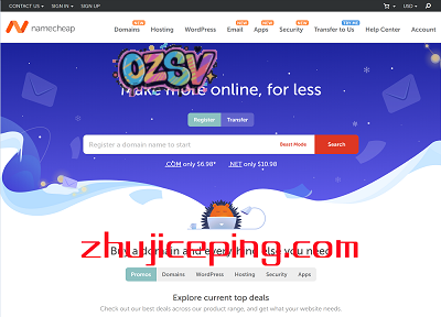 NameCheap:$6.98注册com,$34注册.gg,$0.99注册biz/us/xyz/cloud等25种-欧站网