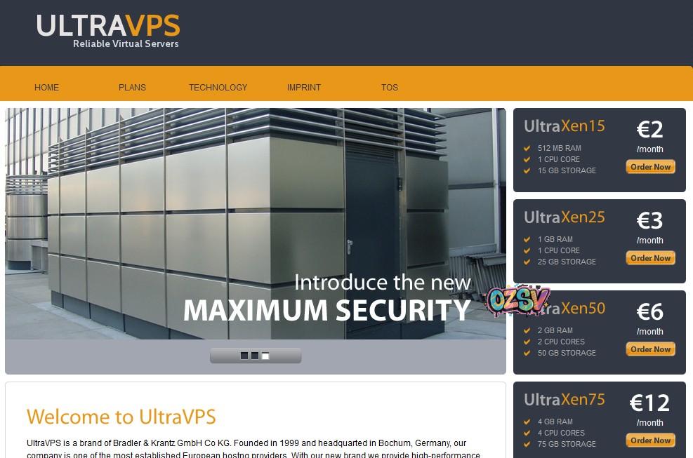 推荐:UltraVPS-3欧/Xen/1g内存/30g硬盘/1T流量-欧站网