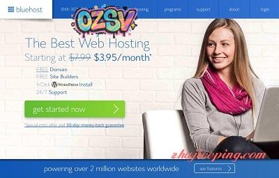 #blackfriday# bluehost -3.3折/主机低至2.65美元/月送域名一个-欧站网