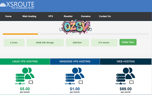 XSroute-$6.5/KVM/Windows/1g内存/2CPU/25gSSD/1T流量-欧站网