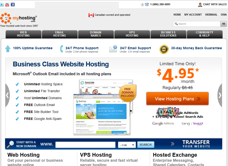 MYHOSTING myhosting-虚拟主机2.5折/2.95刀每月