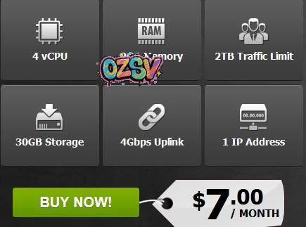 17 vpsdime-7美元/6g内存/4核/30g硬盘/2T流量/4G端口