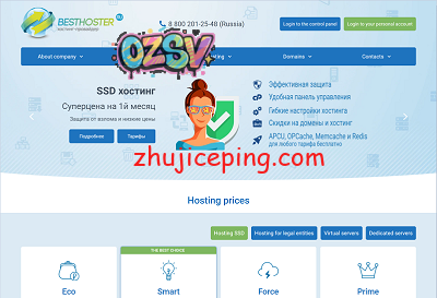 best-hoster：俄罗斯VPS，23.9元/月，1G内存/1核/10gSSD/不限流量-欧站网
