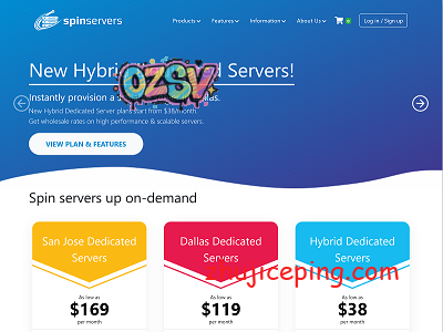spinservers：美国圣何塞独服，100M\1Gbps\10Gbps带宽，不限流量，低至$119/月，配置超高，超过你的预期-欧站网