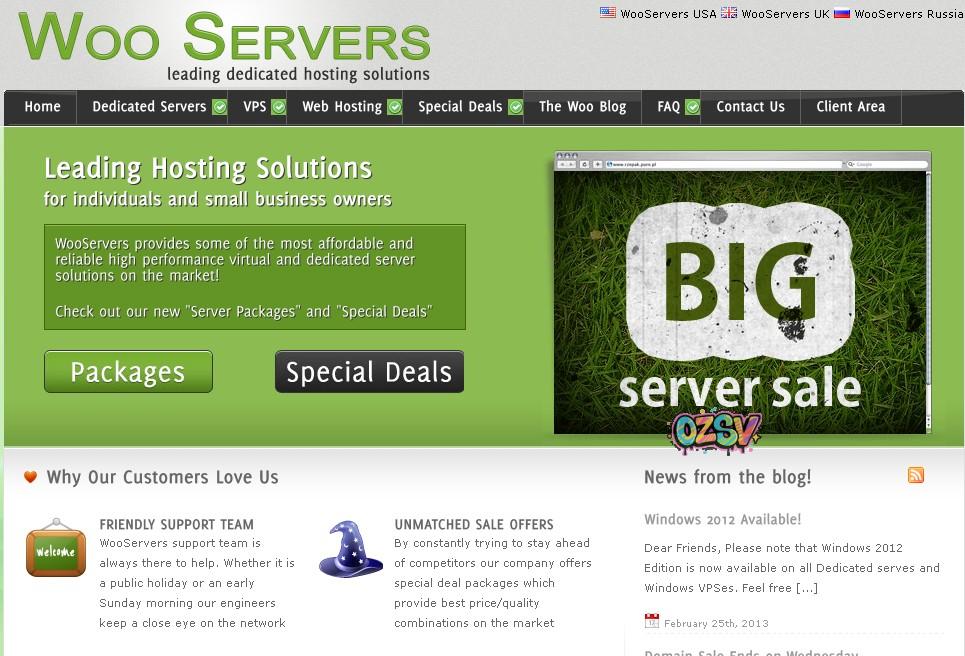 wooservers wooservers虚拟主机20美元/年送-免费域名一个+独立IP
