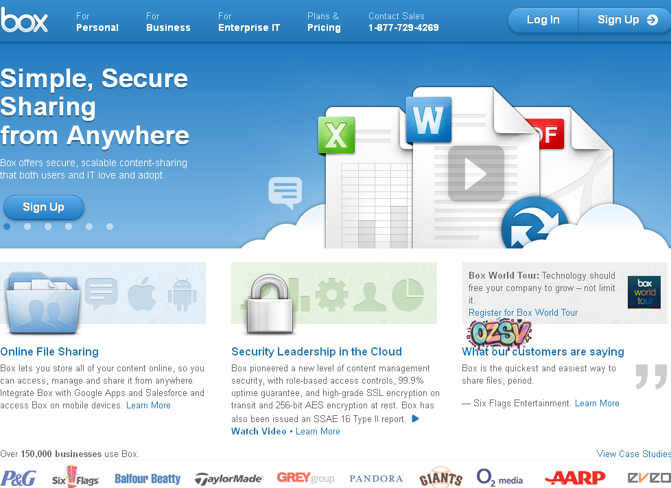 box-com box.com赠送终身50G免费空间,单档250M