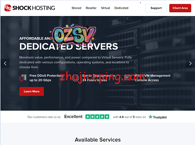 shockhosting：新加坡\洛杉矶等9个机房的VPS降价65%，$3/月，2G内存/1核/30gSSD/1T流量-欧站网