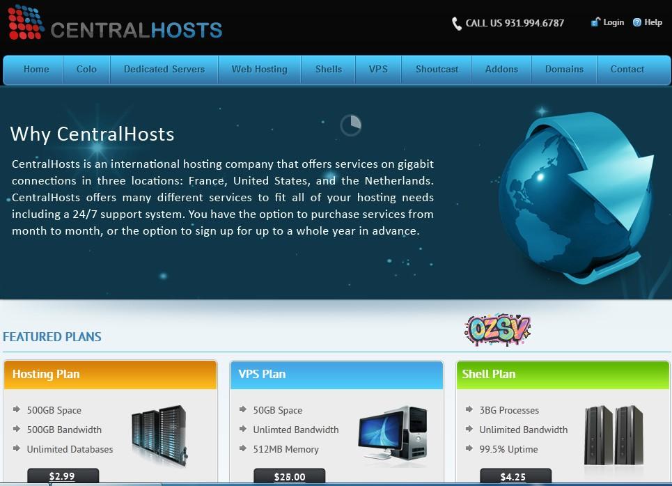 centralhosts-4.5$/windows/256m/40g硬盘/G口不限量-欧站网