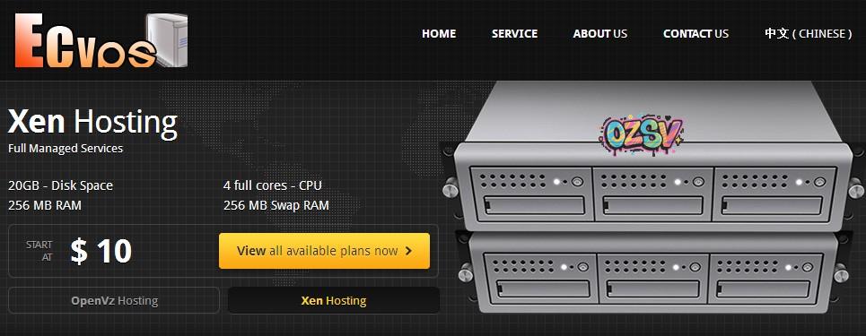 ecvps ecvps5.95美元/月512M内存全管理型VPS