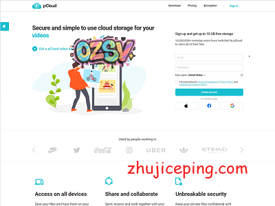 #黑5# pcloud：终身云存储，$120-500G，$245-2T-欧站网