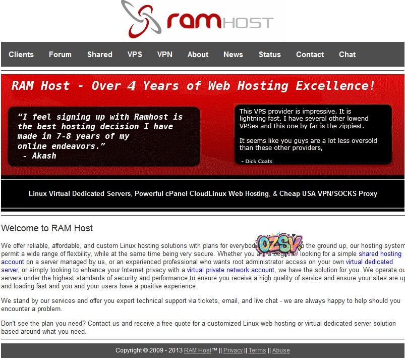 Ramhost-VPS6.6折/洛杉矶/针对亚洲优化-欧站网