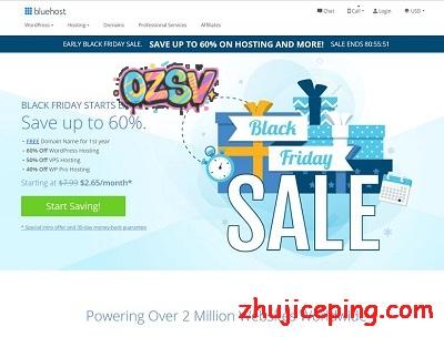 #BlackFriday# bluehost：虚拟主机3.4折，OpenStack云服务器5折-欧站网