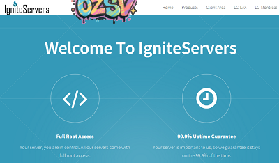 igniteservers-$3.39/年付/32M内存/不限流量/加拿大460G高防VPS-欧站网