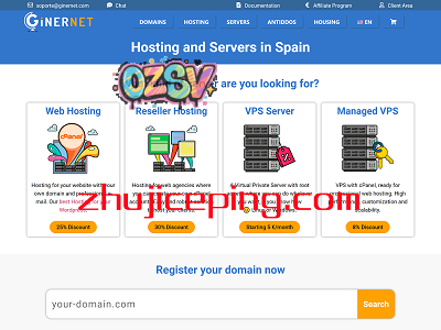 ginernet：10Gbps带宽的西班牙VPS低至€19.95/年，无视DMCA/遵循GDPR-欧站网