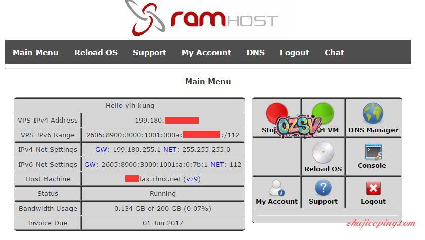 ramhost.us之洛杉矶quadranet机房KVM虚拟VPS简单测评-欧站网