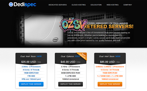 dedispec-$13/Core2Duo/4g内存/250gSSD/100m不限量-欧站网
