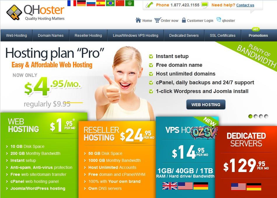 qhoster qhoster Xen384内存和OpenVZ 768内存VPS 4.99美元/月