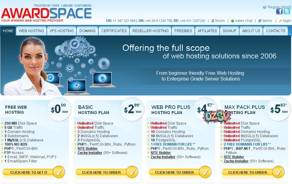 awardspace awardspace主机介绍