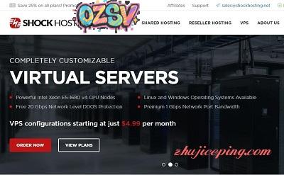 #推荐VPS# shockhosting – $3.47/KVM/1G内存/20gSSD/1T流量/洛杉矶+新泽西-欧站网