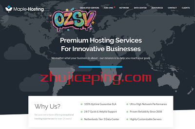 #黑五# maple-hosting：荷兰抗投诉服务器，$159/月，e3-1246v3/32g内存/2*1T SSD/100T流量/1G带宽-欧站网