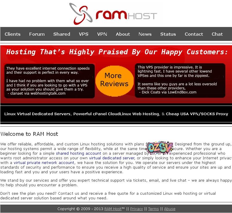 ramhost-VPS 6.7折终身优惠/庆祝中国新年-欧站网