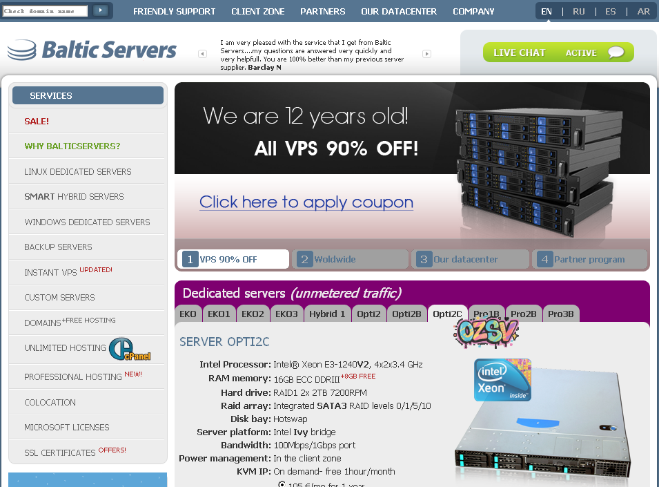 balticservers balticservers-VPS-1折-100M不限量(碉堡了)