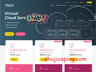 10gbiz：洛杉矶VPS低至$3.58/月，200M cn2 gia不限流量 独立服务器低至$160/月-欧站网