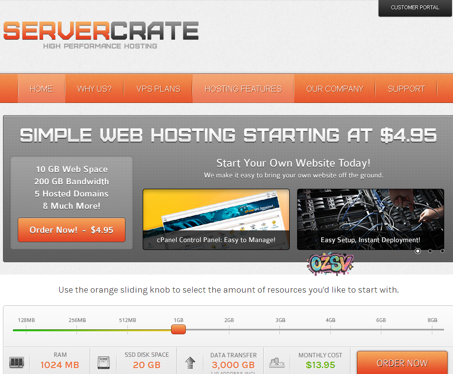 servercrate-3.95美元/512内存/10gSSD/2T/G口-欧站网