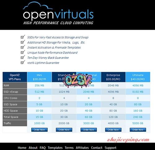 OpenVirtuals-$20美元/年/512M内存/180g硬盘/2T流量/亚特兰大-欧站网