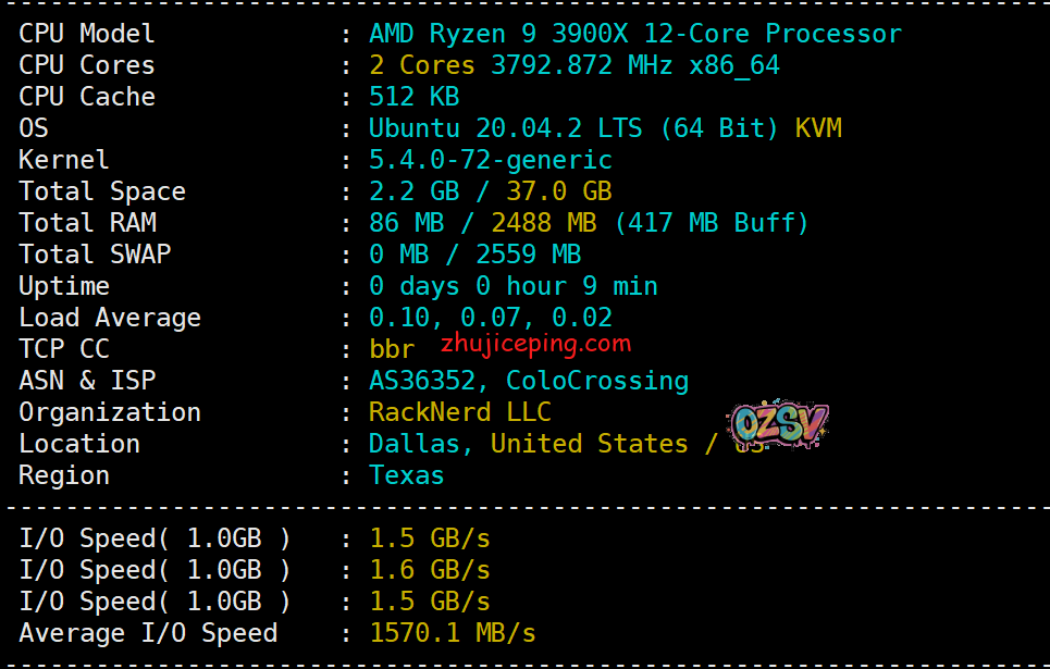 racknerd怎么样？分享下最新的达拉斯机房AMD系列VPS测评数据-欧站网