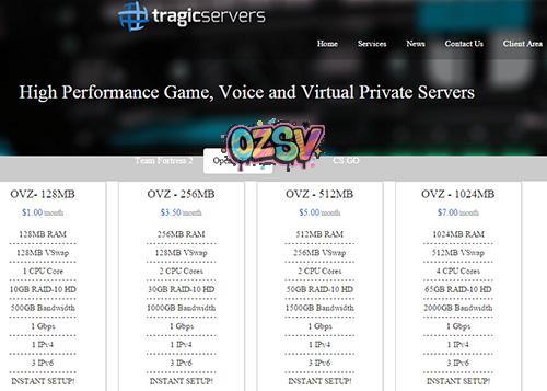 TragicServers-年付21刀/1g内存/512swap/4核/65g硬盘/2T流量-欧站网