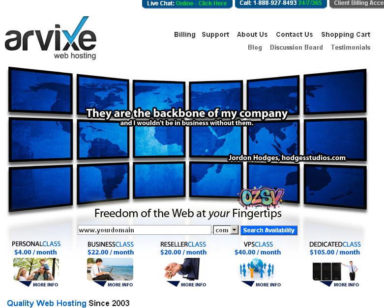 arvixe arvixe主机介绍