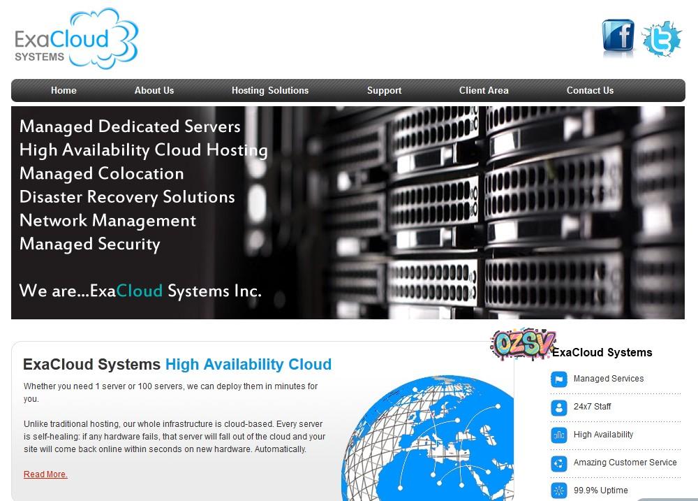 exacloudsys exacloudsys-512M内存/xen/20G硬盘/1T流量/月付5美元