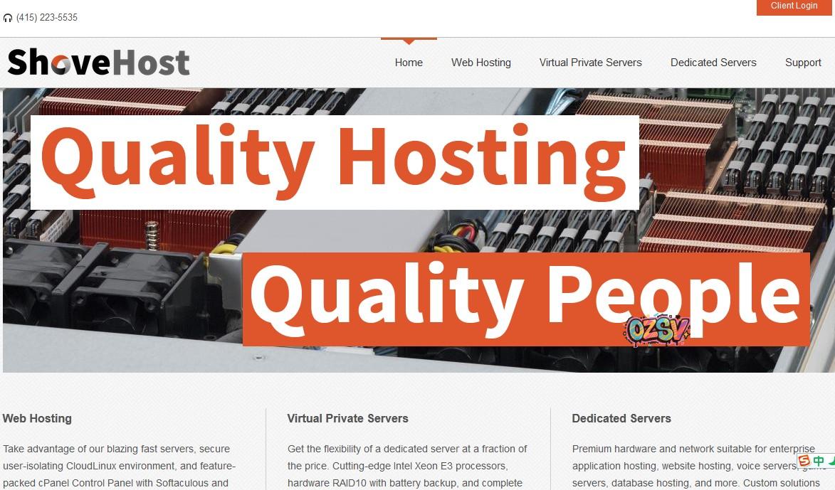 shovehost ShoveHost-768m内存/20g硬盘/250g流量/月付6刀