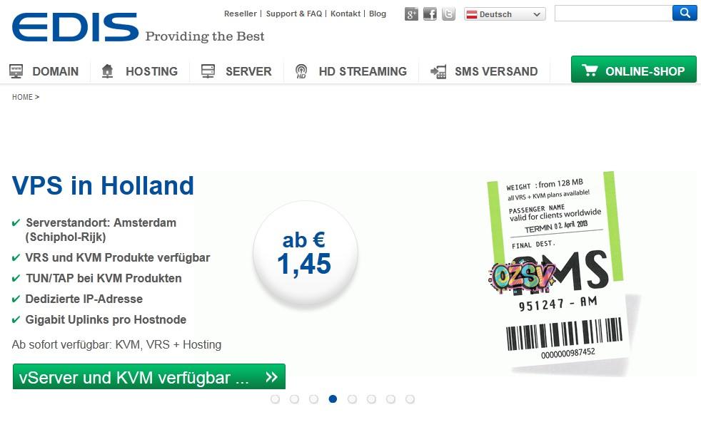 edis edis-7美元/月付/1g内存/100g硬盘/4T流量