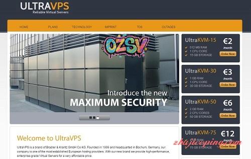 ultravps.eu-新上QN洛杉矶/KVM/512m内存/1.68欧元/15g硬盘/500g流量-欧站网