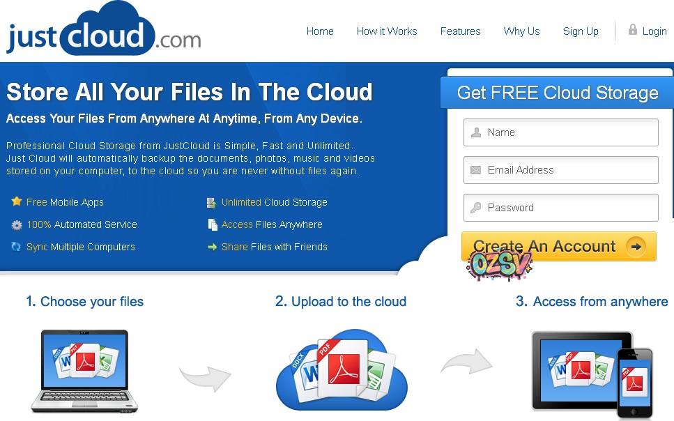 justcloud新型免费云存储-欧站网